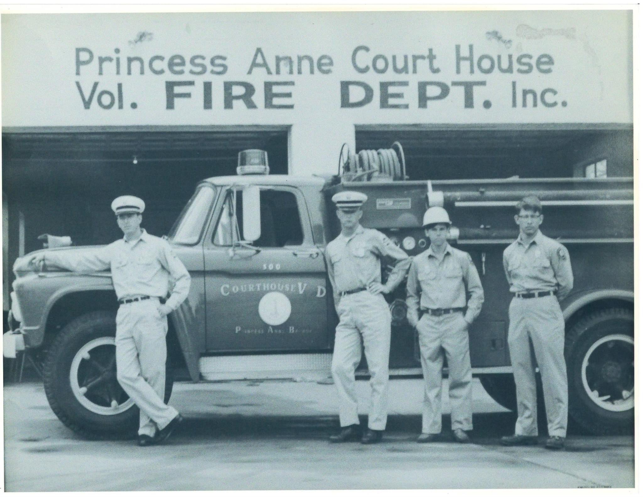 Princess Anne Courthouse volunteer fire crew circa late 1960s